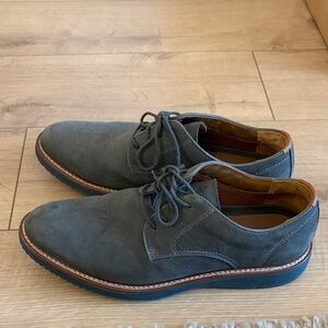 Men's Gray Suede Lace-Up Shoes